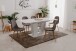 Polsterstuhl >Anya< (4er Set) in Holzoptik / Cord grau - 43x83x50 (BxHxT)