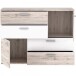 Sideboard >Saxe< in Sandeiche /Weiss - 125x95,9x41,3cm (BxHxT)