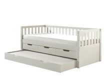 Funktionsbett >FRITZ< in Kiefer massiv weiß...