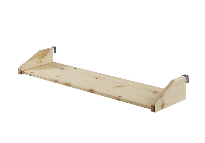Hängeregal >PINO< in Kiefer massiv natur lackiert - 79,2x9,3x21,2 (BxHxT)