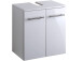 Waschbeckenunterschrank >Parma< in Weiß/Hochglanz aus MDF - 50x53x34cm (BxHxT)