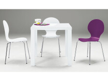 Stapelstuhl >Marcus< in Weiß aus MDF - 49x87x53cm (BxHxT)