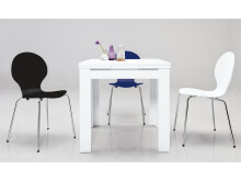 Stapelstuhl >Marcus< in Weiß aus MDF - 49x87x53cm (BxHxT)