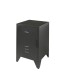 Nachtkonsole >BRONXX< in Schwarz matt aus Metall - 40x60x40cm (BxHxT)