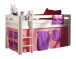 Spielbett >PINO< in Kiefer massiv weiss lackiert - 210x114x106 (BxHxT)