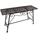 Gartenbank >Lorin< in rost aus Stahl - 83x45x27cm (BxHxT)