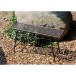 Gartenbank >Lorin< in rost aus Stahl - 83x45x27cm (BxHxT)