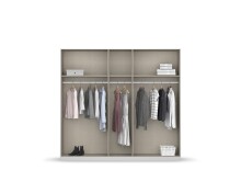 Drehtürenschrank >Artemis< in Eiche Artisan / Glas champagne - glä