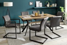 Freischwinger >KANSAS / KIAN< 2er-Set in braun - 47x86x63cm (BxHxT)