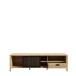 TV-Board >Jecho< in Mauvella Eiche / Schwarz - 174,8x49,9x40,2cm (BxHxT)