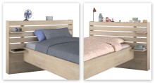 Einzelbett >Escale 1< in Japanische Eiche -...