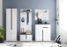 Garderobenschrank >Boston< in Weiß hochglanz - 60x197x38cm (BxHxT)