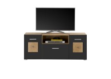 Lowboard >Georgia< in Eiche Artisan Nachbildung - 140x58x38cm (BxHxT)