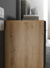 Lowboard >Georgia< in Eiche Artisan Nachbildung - 140x58x38cm (BxHxT)
