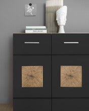 Kommode >Georgia< in Eiche Artisan Nachbildung - 80x92x38cm (BxHxT)