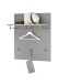 Garderobenpaneel >Melisande< in Grau matt - 85x95x27cm (BxHxT)