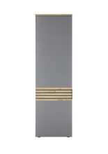 Garderobenschrank >Melisande< in Grau matt - 60x200x38cm (BxHxT)