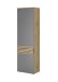 Garderobenschrank >Melisande< in Grau matt - 60x200x38cm (BxHxT)