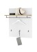 Garderobenpaneel >Melisande< in Weiß matt - 85x95x27cm (BxHxT)
