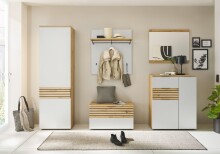 Schuhbank >Melisande< in Artisan Eiche Nachbildung  - 85x45x38cm (BxHxT)