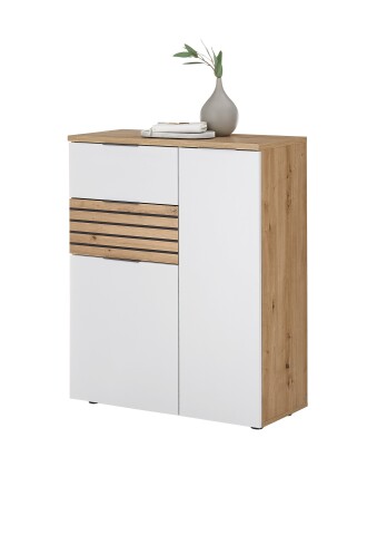 Schuhschrank >Melisande< in Weiß matt - 85x103x38cm (BxHxT)