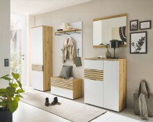 Schuhschrank >Melisande< in Weiß matt - 85x103x38cm (BxHxT)