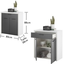 Kommode >Modica Kommoden< in Weiß - 82x88x38cm (BxHxT)