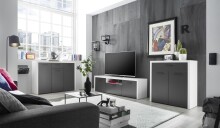 TV-Board >Modica< in Weiß - 160x46x38cm (BxHxT)