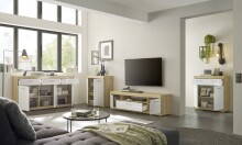 Sideboard >Nobe< in Eiche Artisan - 165x91x38cm (BxHxT)
