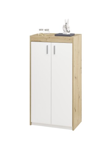 Schuhschrank >Pincas< in Artisan Eiche - 64x126x38cm (BxHxT)