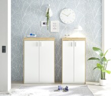 Schuhschrank >Pincas< in Artisan Eiche - 84x126x38cm (BxHxT)