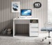 Schreibtisch >Flinn< in Weiß matt - 110x75x65cm (BxHxT)