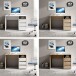 Schreibtisch >Flinn< in Weiß matt - 110x75x65cm (BxHxT)