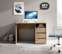 Schreibtisch >Flinn< in Eiche Artisan - 110x75x65cm...