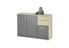 Kommode >BC 1040< in Grau matt - 120x84x35 (BxHxT)