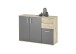Kommode >BC 1040< in Grau matt - 120x84x35 (BxHxT)