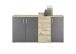 Kommode >BC 1040< in Grau matt - 160x84x35 (BxHxT)