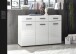 Kommode >BC 1065< in Weiß hochglanz aus MDF - 120x83x40cm (BxHxT)