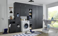 Aufsatzschrank >MULTIRAUMKONZEP< in Graphit - 30x40x40cm (BxHxT)