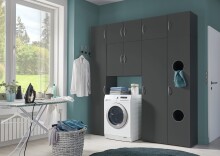 Mehrzweckschrank >MULTIRAUMKONZEP< in Graphit - 70x40x40cm (BxHxT)