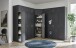Mehrzweckschrank >MULTIRAUMKONZEP< in Graphit - 40x185x40cm (BxHxT)