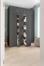 Mehrzweckschrank >MULTIRAUMKONZEP< in Graphit - 45x185x40cm (BxHxT)