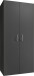 Mehrzweckschrank >MULTIRAUMKONZEP< in Graphit - 80x185x40cm (BxHxT)