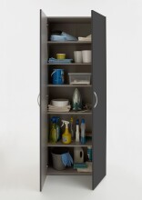 Mehrzweckschrank >MULTIRAUMKONZEP< in Graphit - 70x185x40cm (BxHxT)