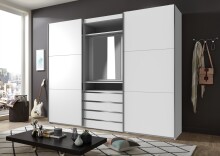 Schwebetürenschrank >MAGIC< in WEISS -...