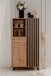 Highboard >Medan< in Artisan Oak / anthrazit  - 80x156x40cm (BxHxT)