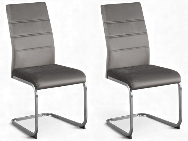 Freischwinger >Timofei / Ticino<  2er-Set in grau - 45x96x58 (BxHxT)