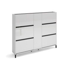 Schuhschrank >EASY< in weiß, Holzwerkstoff - 169x135x25,2cm (BxHxT)
