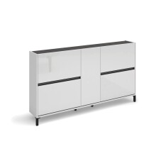 Schuhschrank >EASY< in weiß, Holzwerkstoff - 169x93x25,2cm (BxHxT)