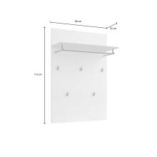 Garderoben-Set >Atrium< in weiß, Holzwerkstoff - 290x196x34cm (BxHxT)